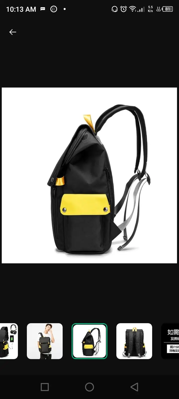Large anti theef backpack for student