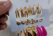 9 pair of earrings, FD