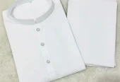 2 Pcs Men’s Stitched Wash And Wear Plain Kurta Pajama
