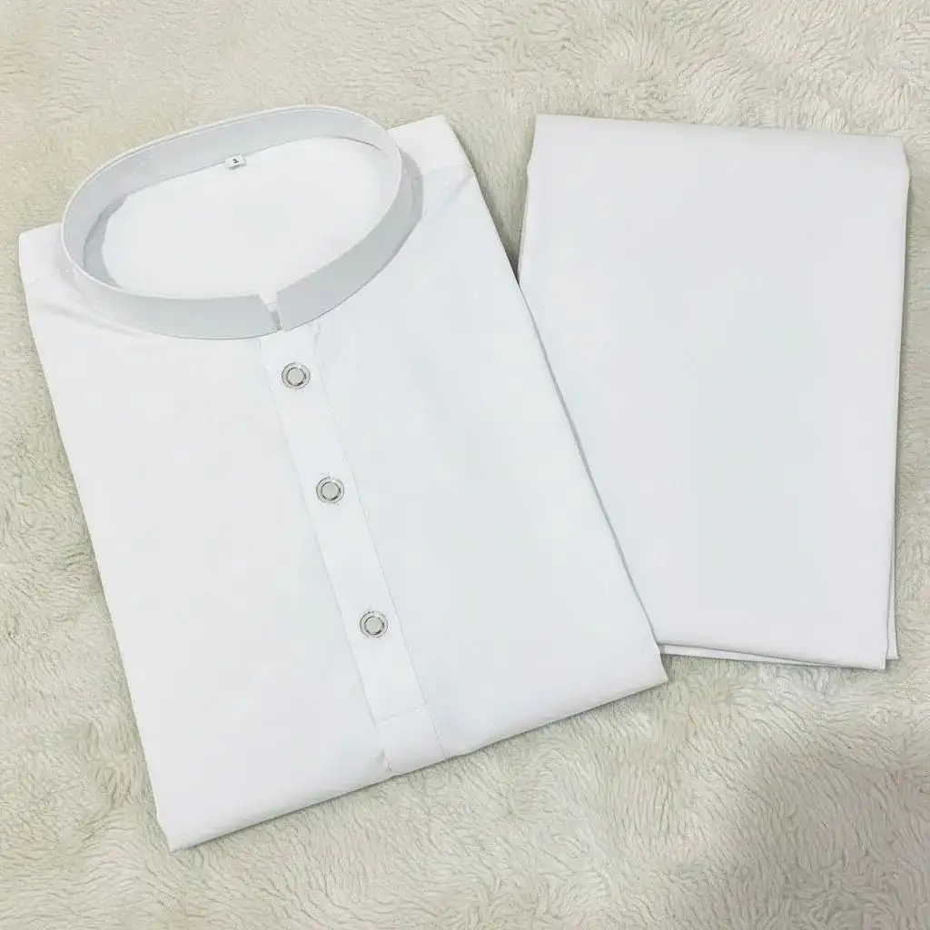 2 Pcs Men’s Stitched Wash And Wear Plain Kurta Pajama