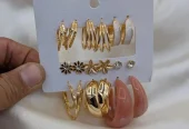 9 pair of earrings, FD