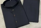 2 Pcs Men’s Stitched Wash And Wear Plain Kurta Pajama