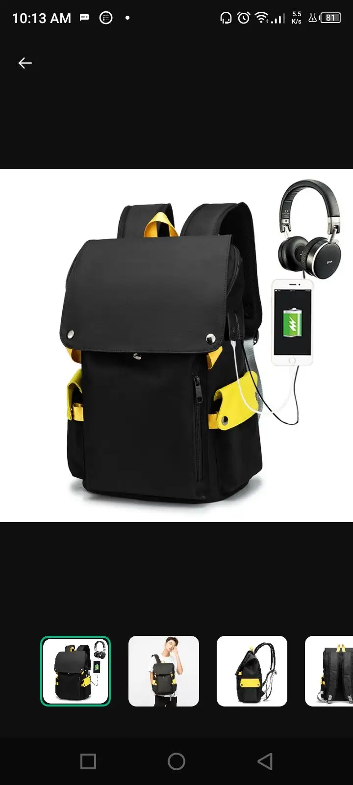 Large anti theef backpack for student