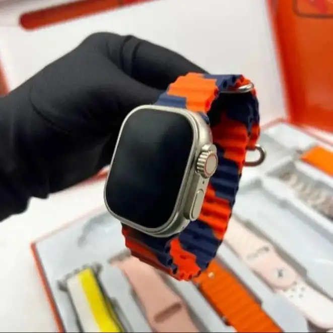 Ultra Smart Watch with 7 Color Straps Rechargeable