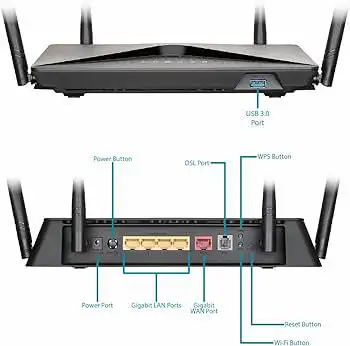 D Link DiR 3900 AC2600 WiFi Router Dual-band 4Ghz 5Ghz