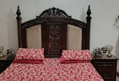 Solid wood bed with Ortho matrix