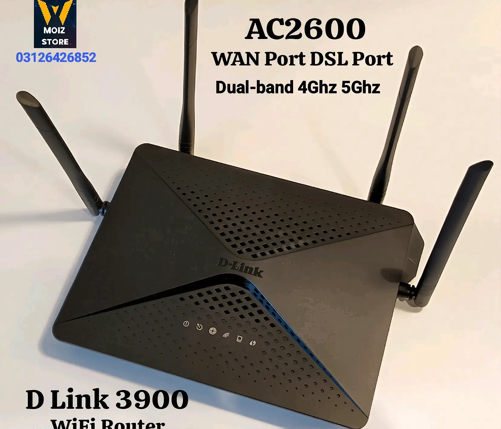 D Link DiR 3900 AC2600 WiFi Router Dual-band 4Ghz 5Ghz