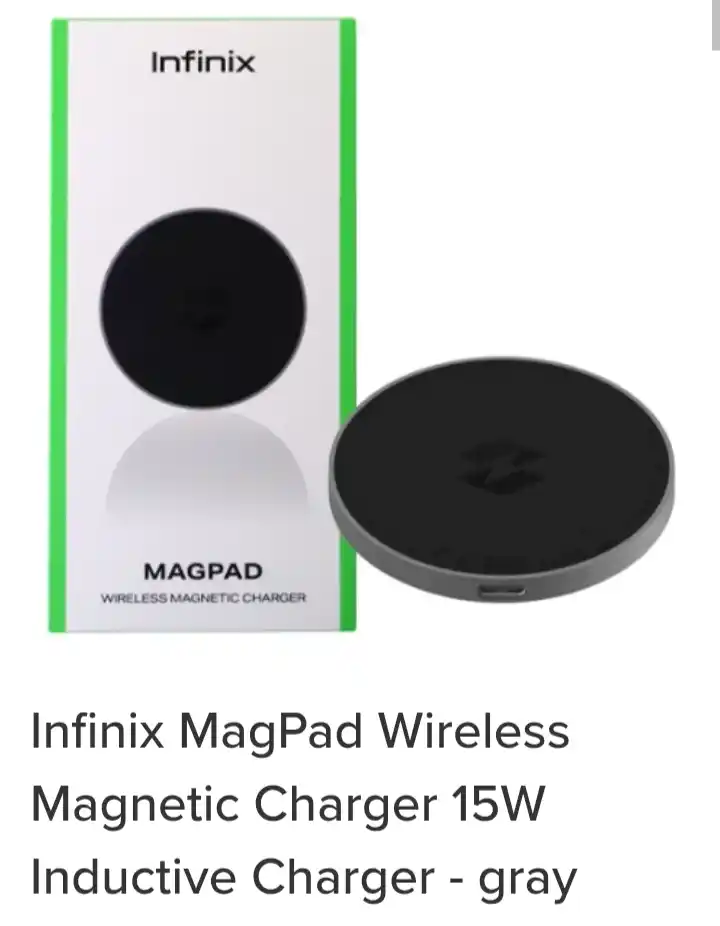 Infinix Magpad Wireless Charger. a 15W fast wireless charging pad