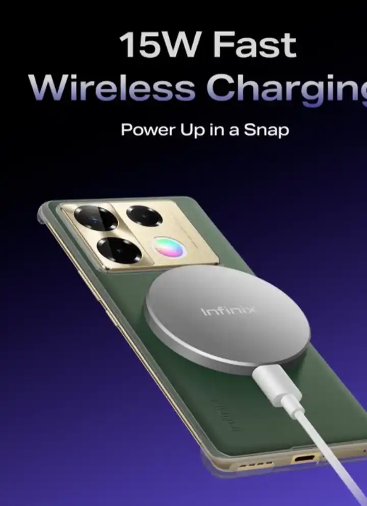 Infinix Magpad Wireless Charger. a 15W fast wireless charging pad