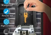 Heavy-Duty Alloy Combination Lock Box with 4-Digit Resettable Code, Weatherproof Key Safe