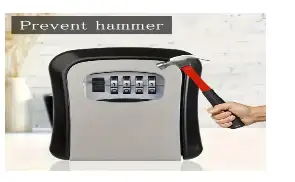 Heavy-Duty Alloy Combination Lock Box with 4-Digit Resettable Code, Weatherproof Key Safe
