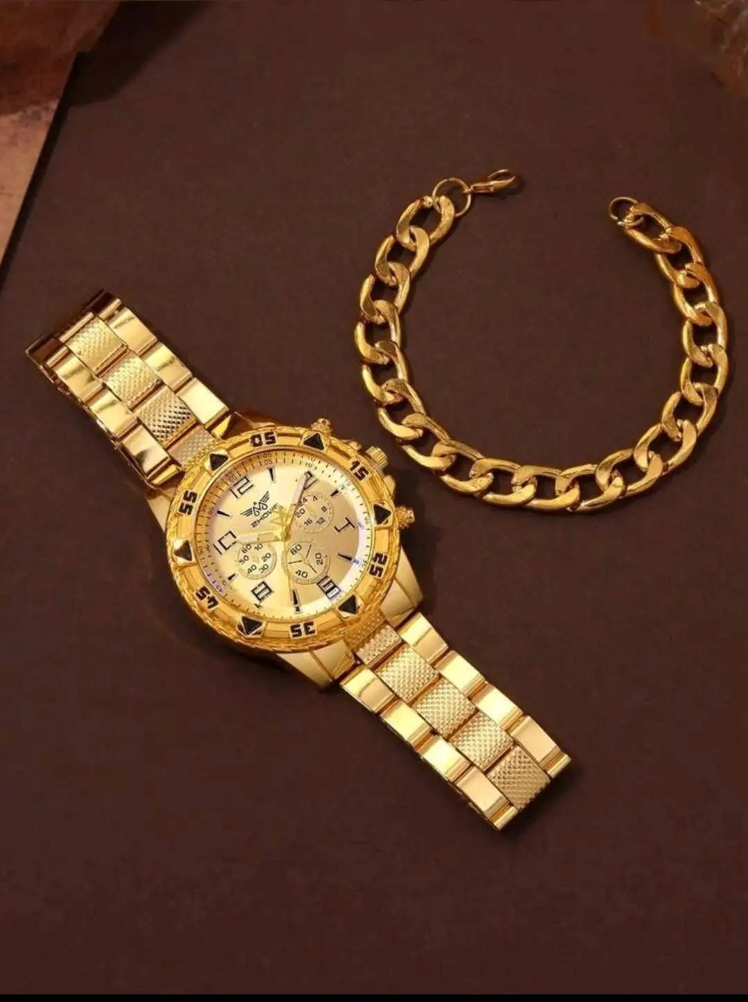 4pcs Fashionable And Versatile Casual Men’s And Women’s Couple Watches 💙 with all accessor