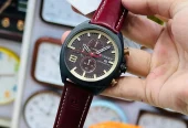 CURREN Original Watch Model 8324 | Chronograph Working | Leather Strap | Water Resistant