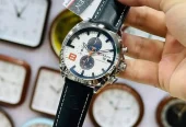 CURREN Original Watch Model 8324 | Chronograph Working | Leather Strap | Water Resistant