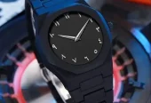 Black Arabic Aluminium Analog Watch for men’s