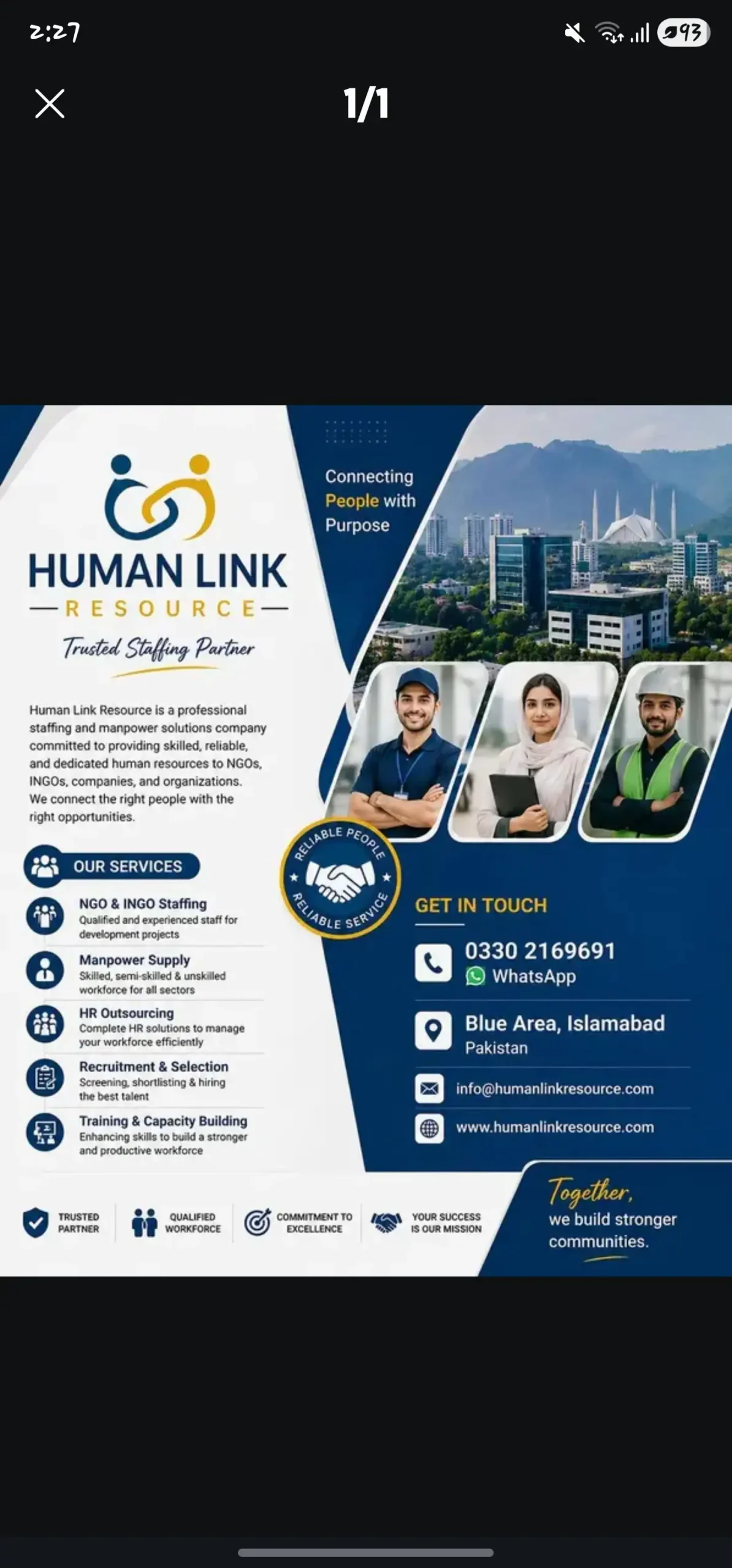 Job rawalpindi girls /ladies / female