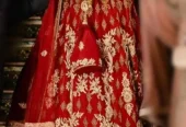 beautiful bridal dress ,heavy work of dabka ,nakshi cutdana,shirt, lehnga with cancan,dopa