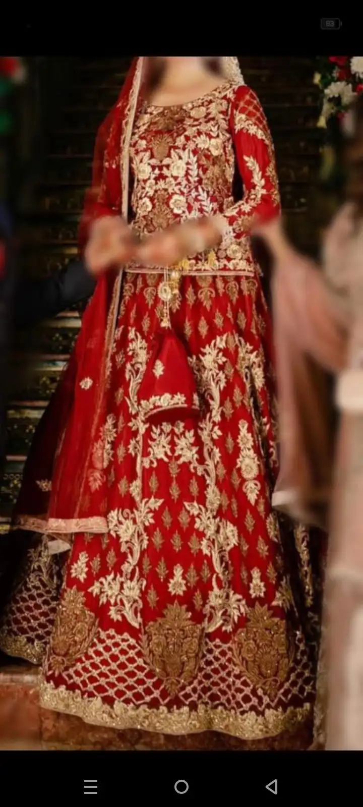beautiful bridal dress ,heavy work of dabka ,nakshi cutdana,shirt, lehnga with cancan,dopa