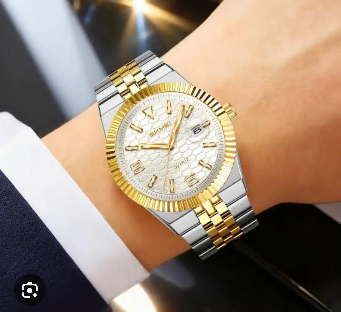 SKMEI ORIGINAL GENTS WATCH | MODEL# 2656 | STEEL CHAIN | DATE WORKING | WEIGHT 110 GRAM |