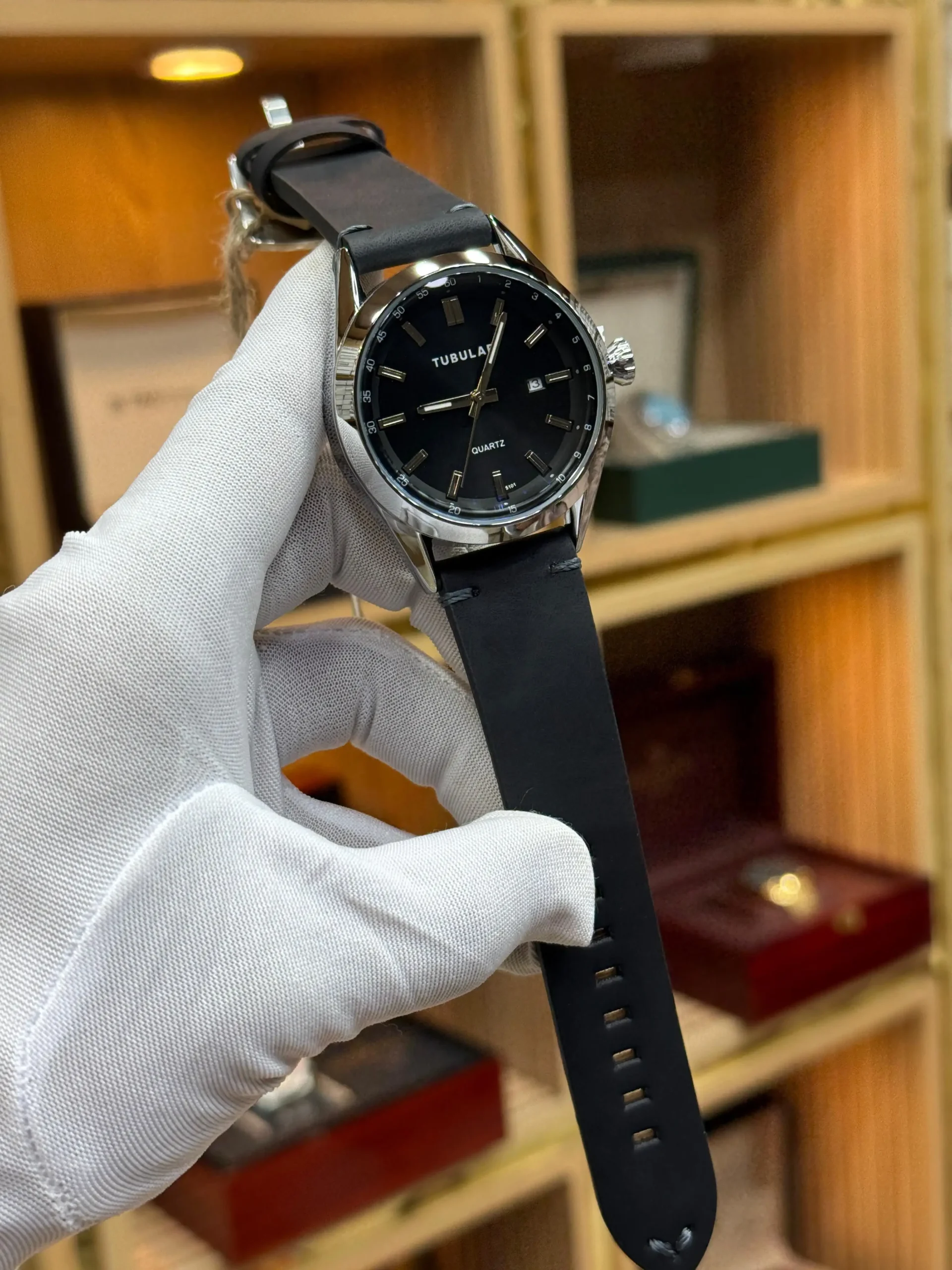 Original TUBULAR Watch for Men – Elegant Leather Strap Design