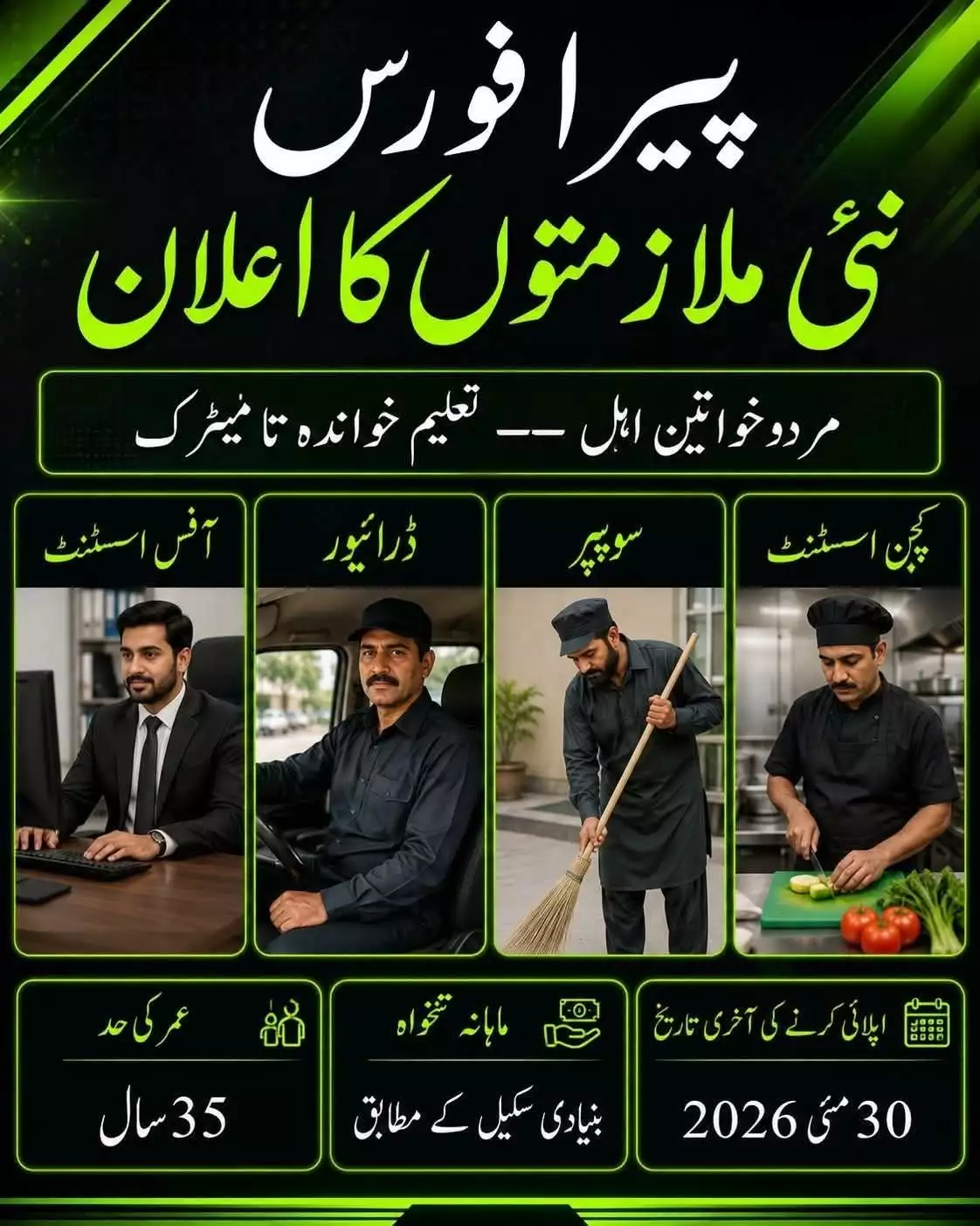 Government job available last date 30 tak ha