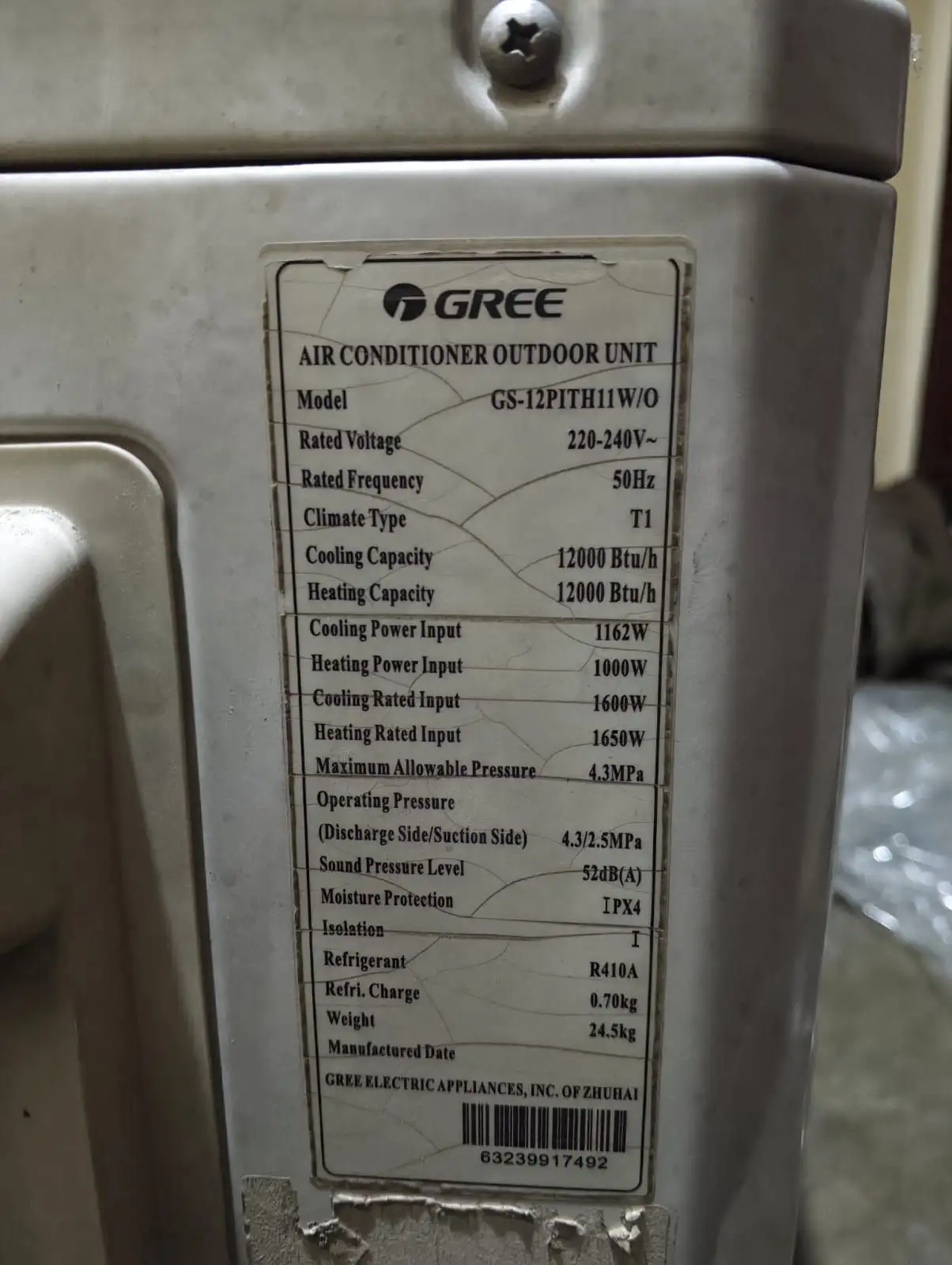 1 ton gree inverter ac for sale