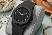 Black Arabic Aluminium Analog Watch for men’s