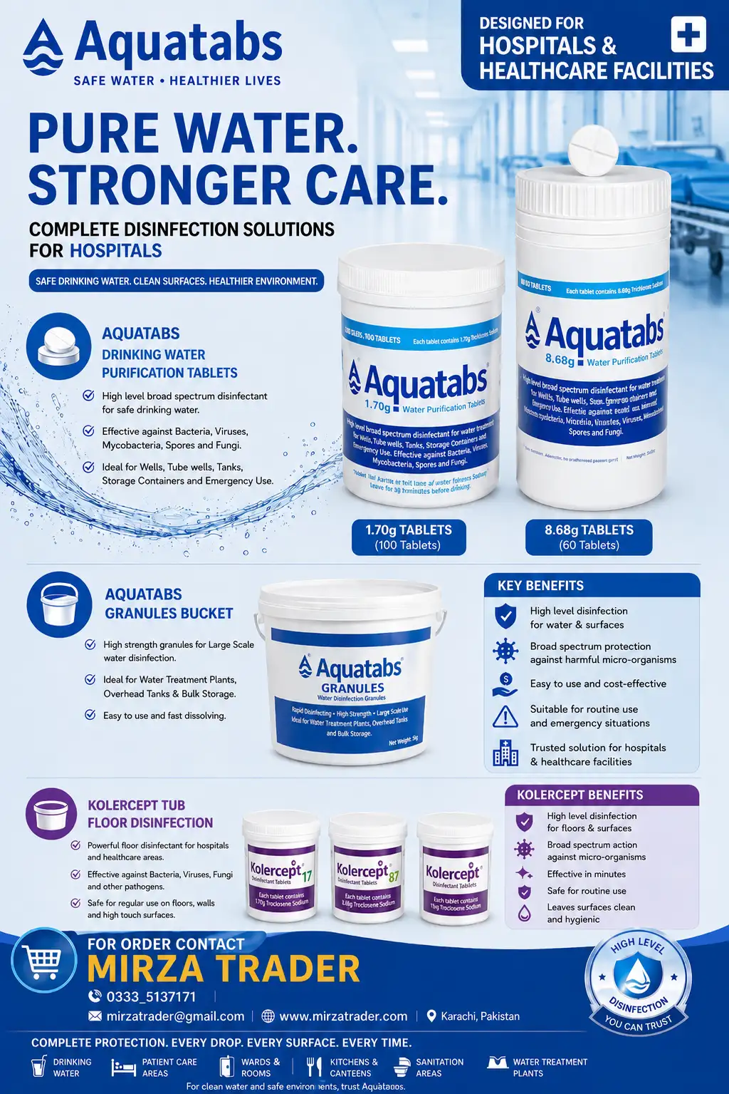 Disinfectant tablets available