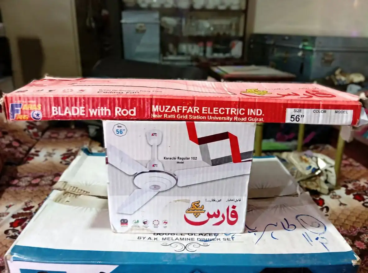 Brand New Muzaffar Electric Ceiling Fan 56″ (Cream Color) – Unopened Box