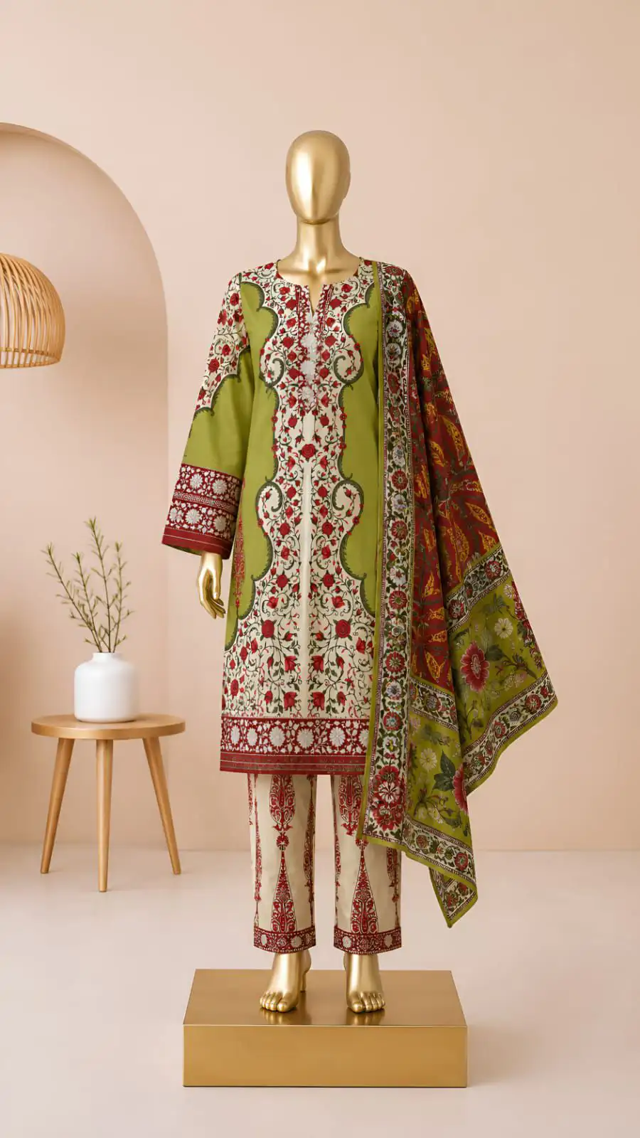 NEW ARRIVAL LAWN 3PC WITH LAWN DUPATTA …….📣📣