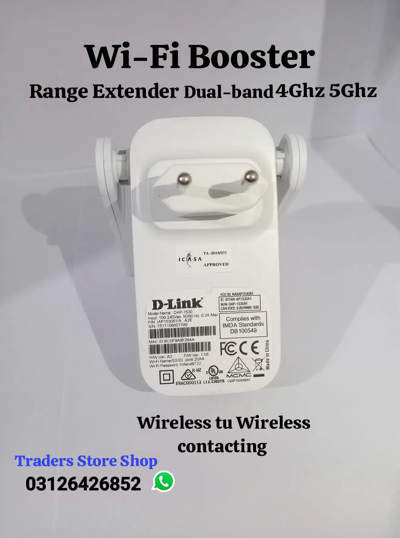 D Link Dap 1530 WiFi Range Extender Dual-band 4Ghz 5Ghz