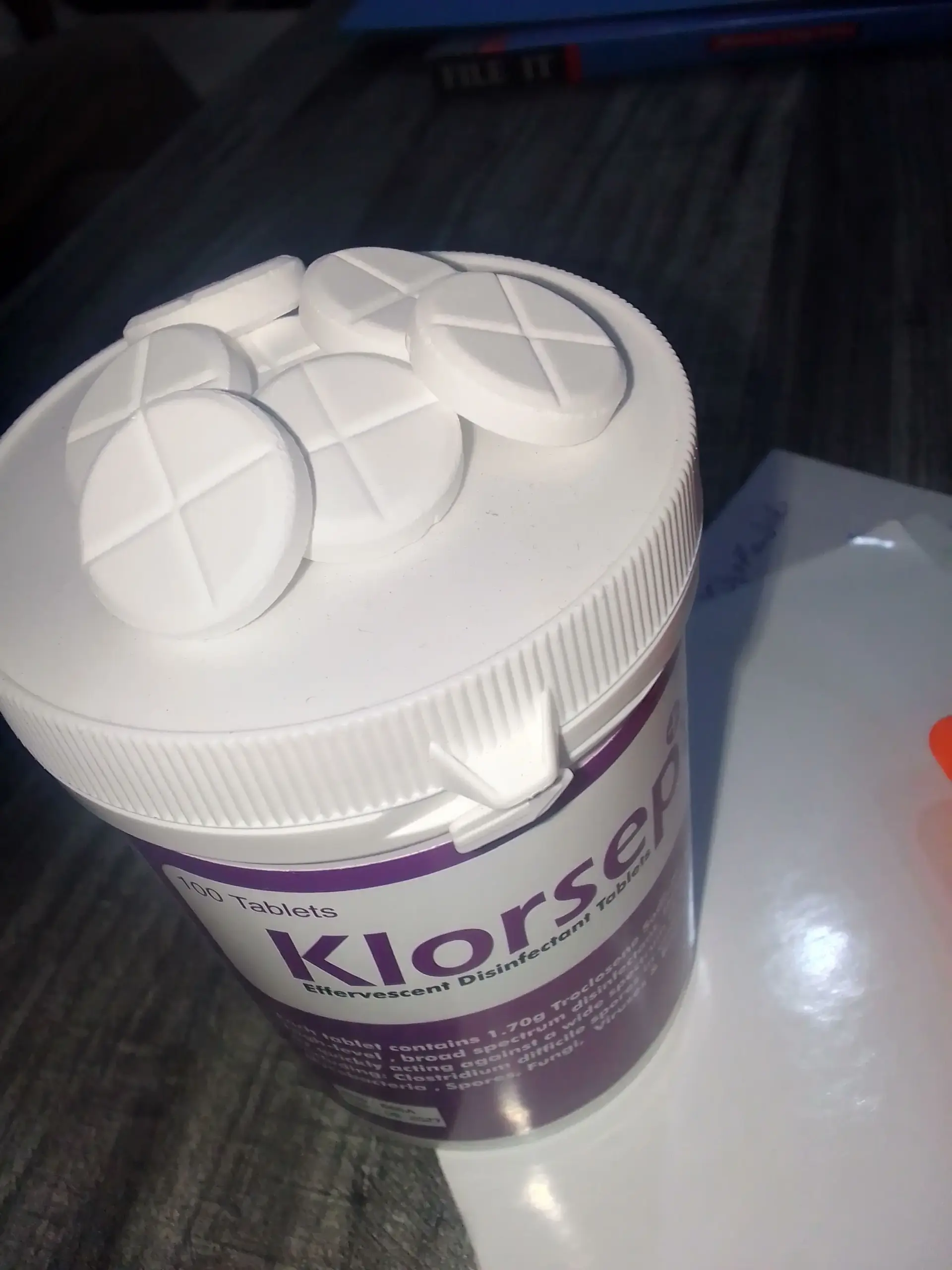 Disinfectant tablets available
