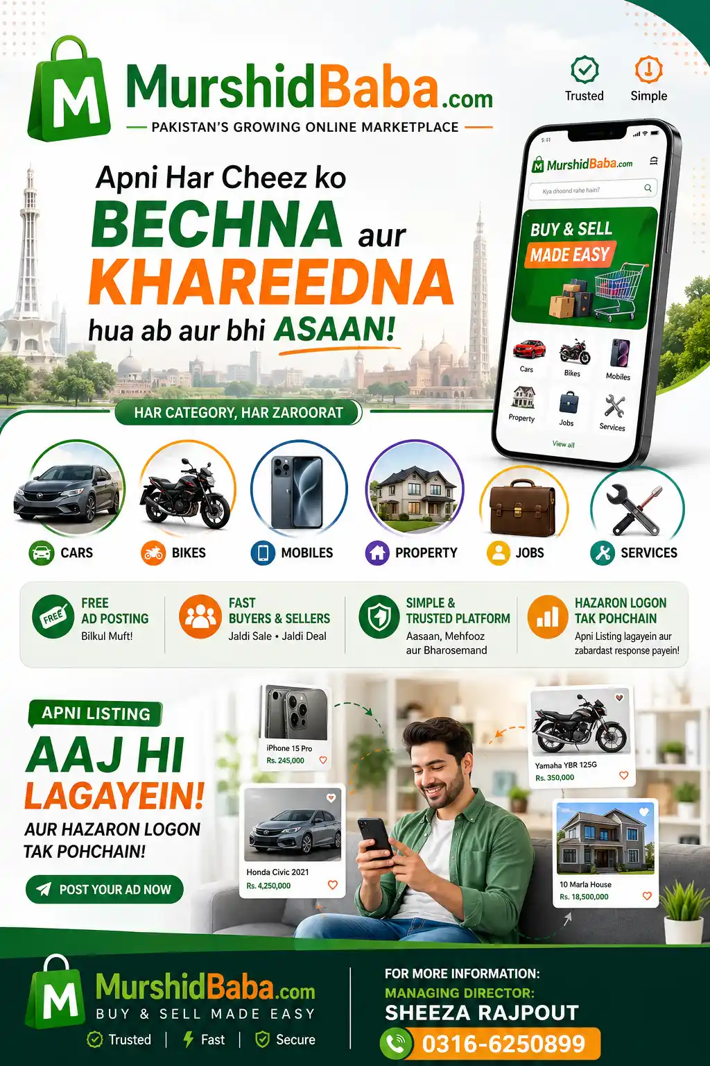 Murshidbaba.com, online classified buying & selling free website