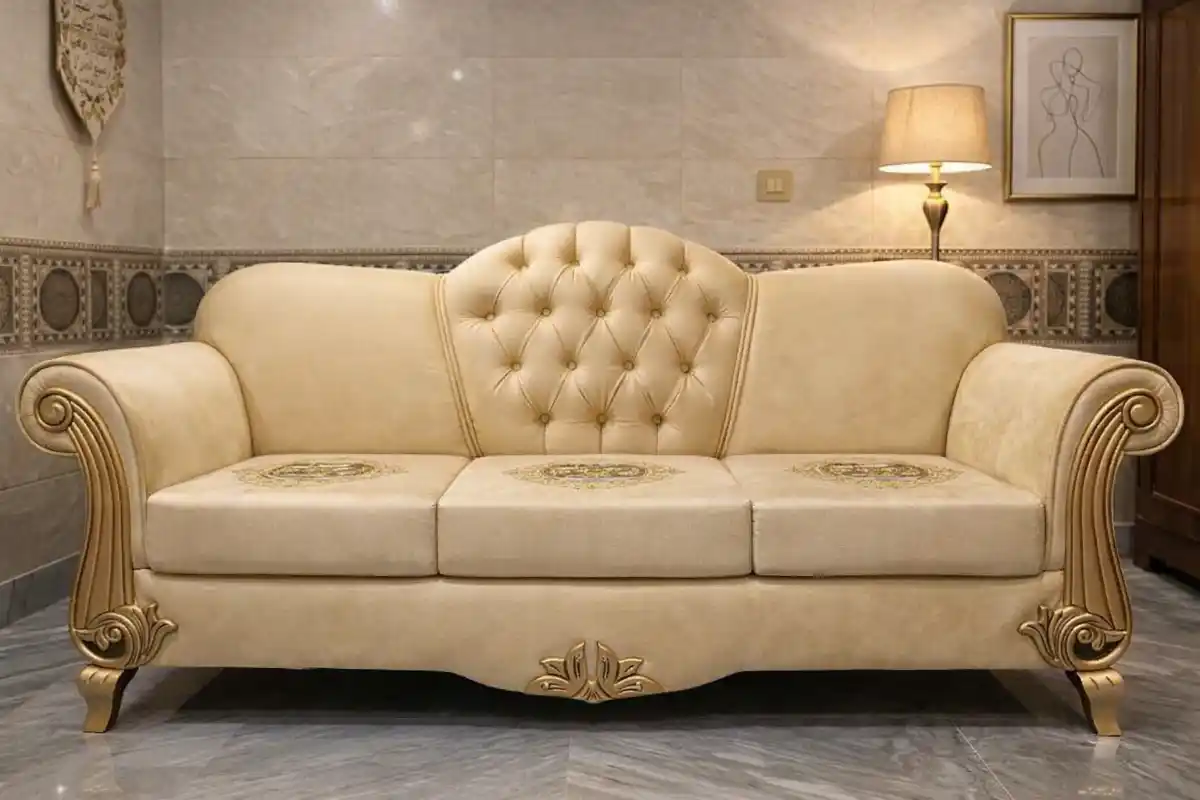 Royal Golden XL 5 Seater Sofa Set with Premium Manufacturing