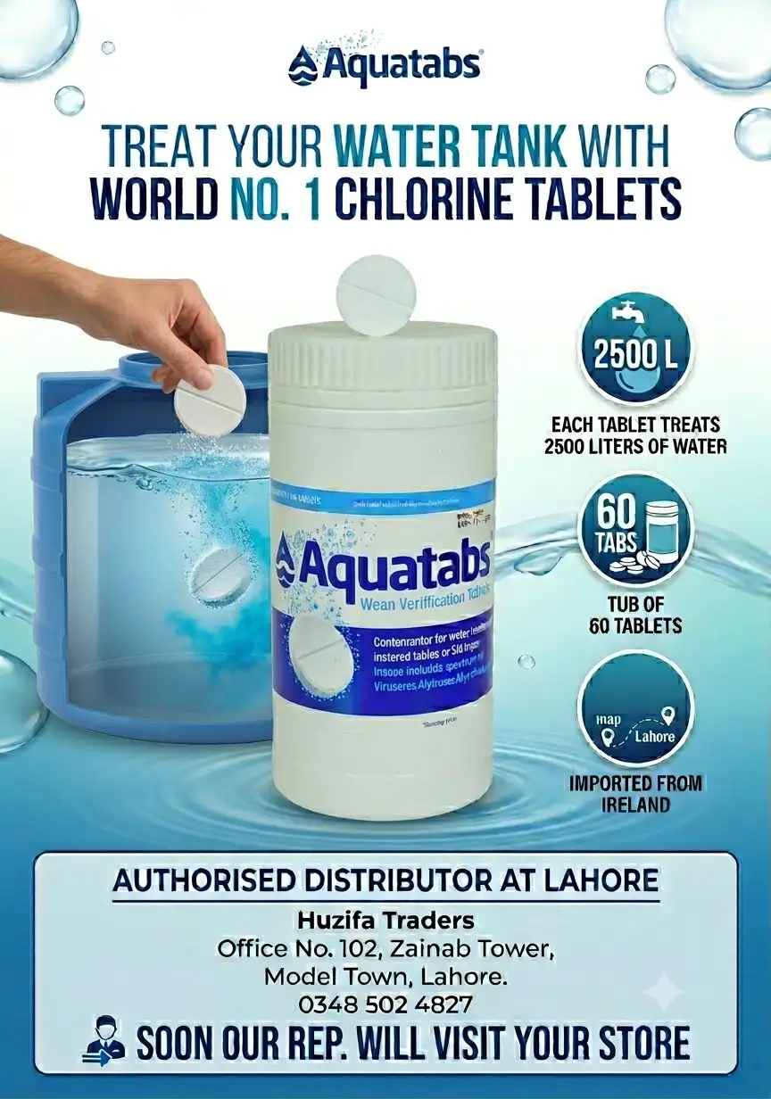 Chlorine tablets available for use