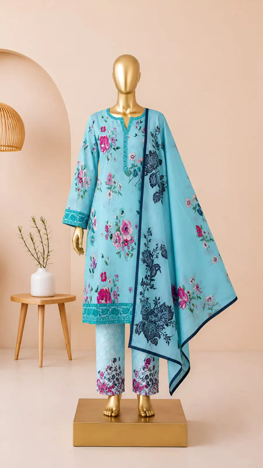 NEW ARRIVAL LAWN 3PC WITH LAWN DUPATTA …….📣📣