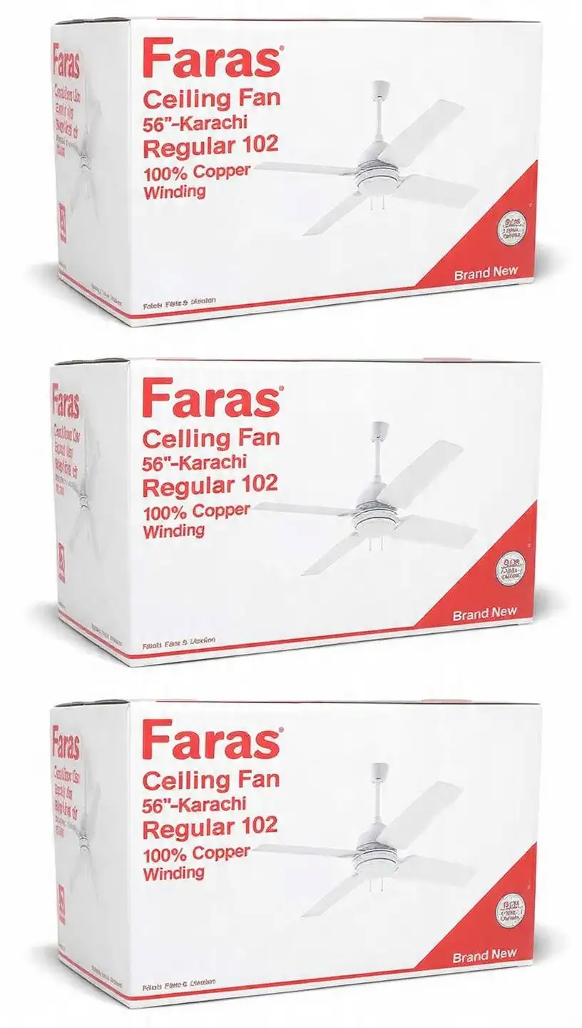 Brand New Muzaffar Electric Ceiling Fan 56″ (Cream Color) – Unopened Box