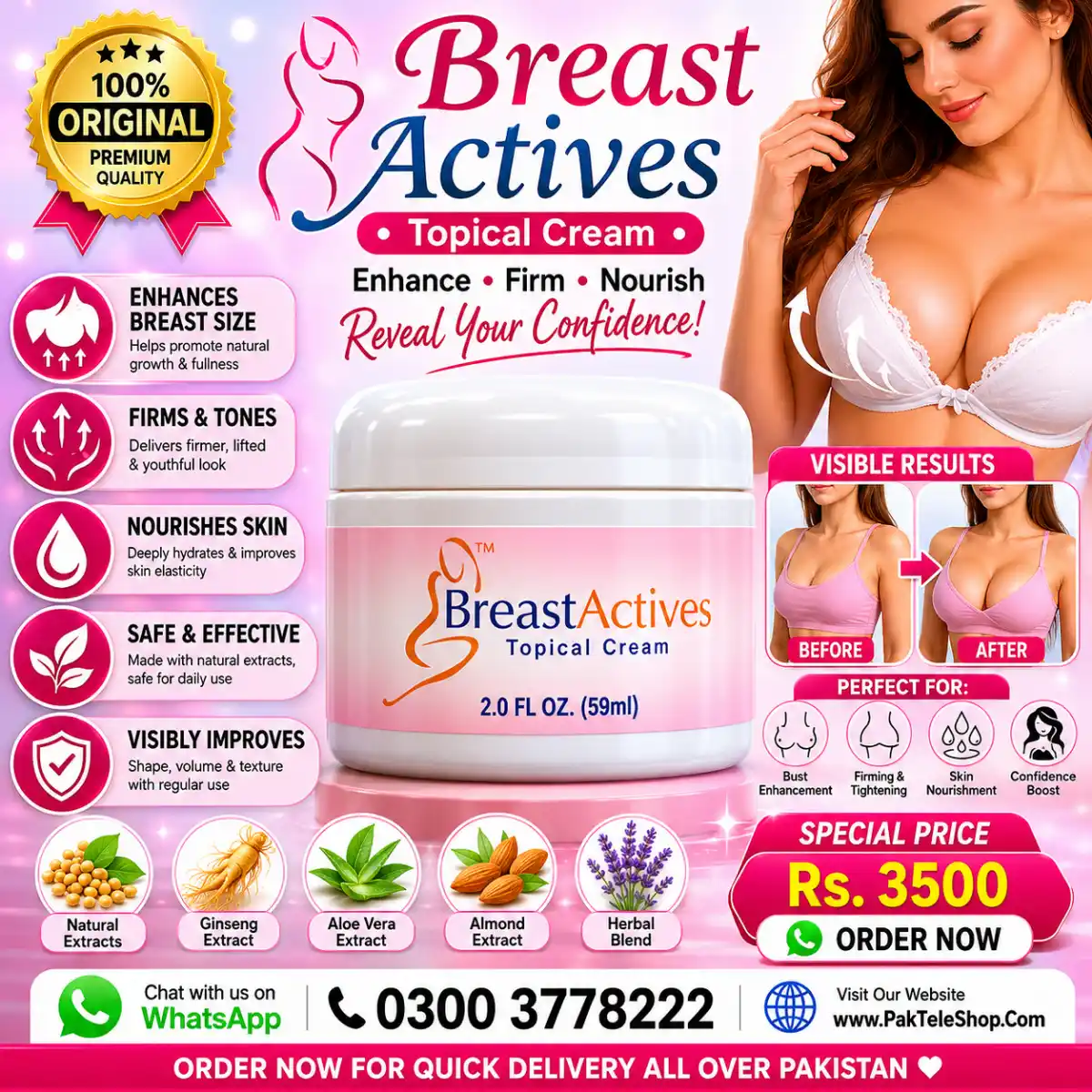 Breast Actives Cream In Pakistan | 03003778222
