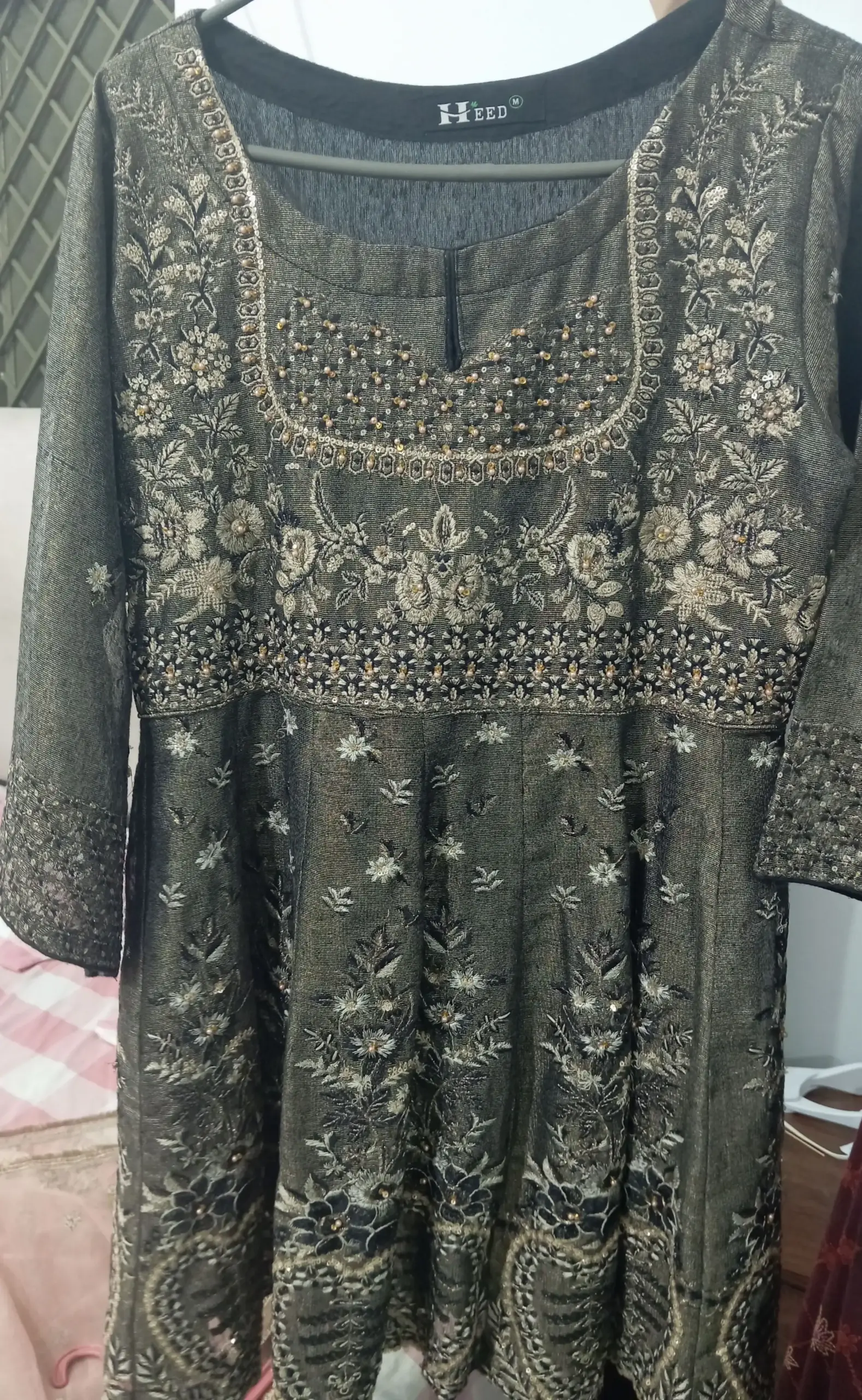 2 pice fully embroided stitched suit for sale shirt dupatta