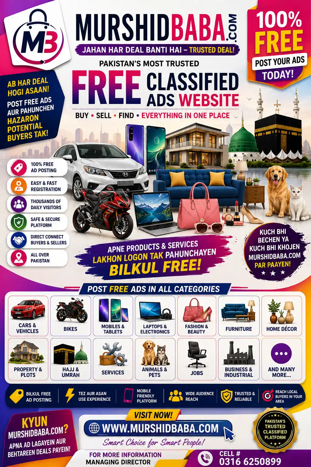 Online free classified ads murshidbaba.com