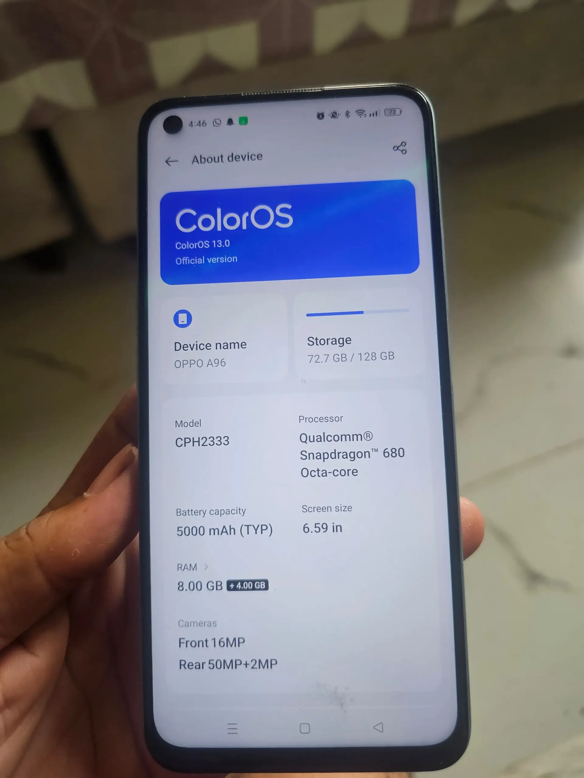 OPPO a96