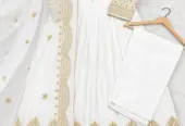 MOST TRENDING SEQUENCE EMBROIDERED MAXI 3 PEACE DRESS ✨