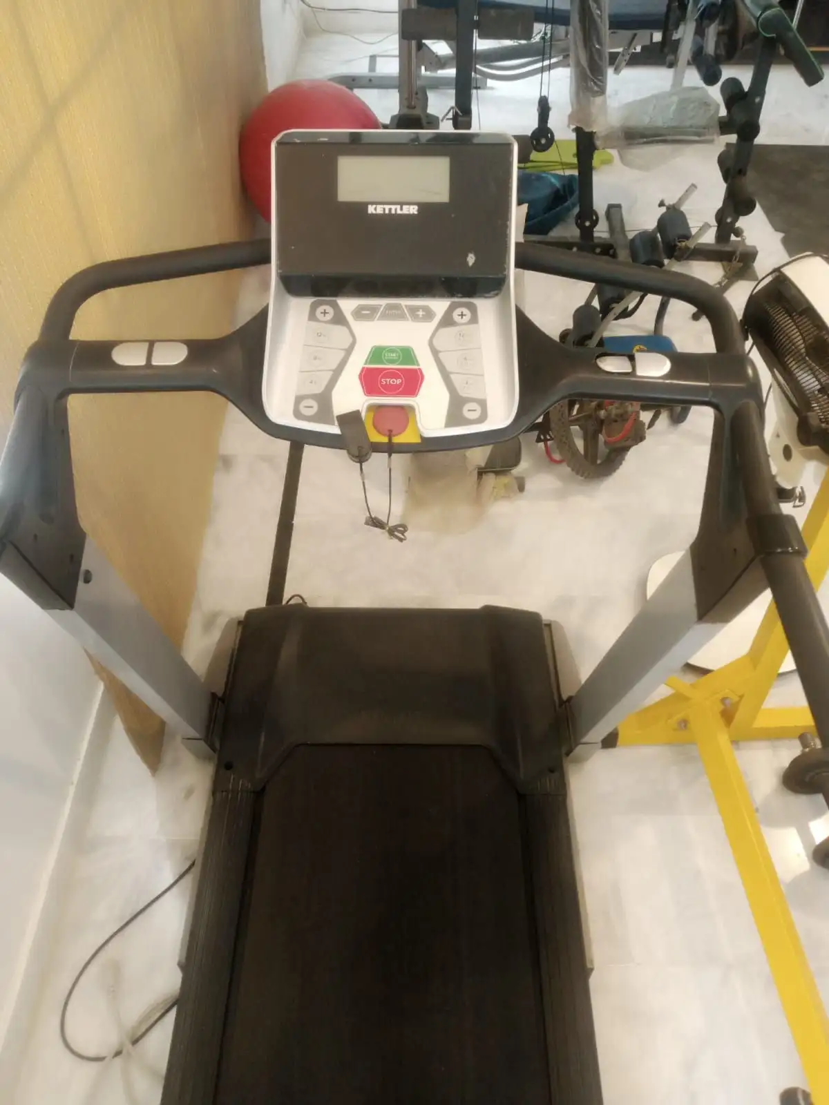 Gym all machines , stands and weights / plates and dumbells 4. 5lacs( Kettler machines)