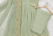MOST TRENDING SEQUENCE EMBROIDERED MAXI 3 PEACE DRESS ✨