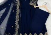 MOST TRENDING SEQUENCE EMBROIDERED MAXI 3 PEACE DRESS ✨