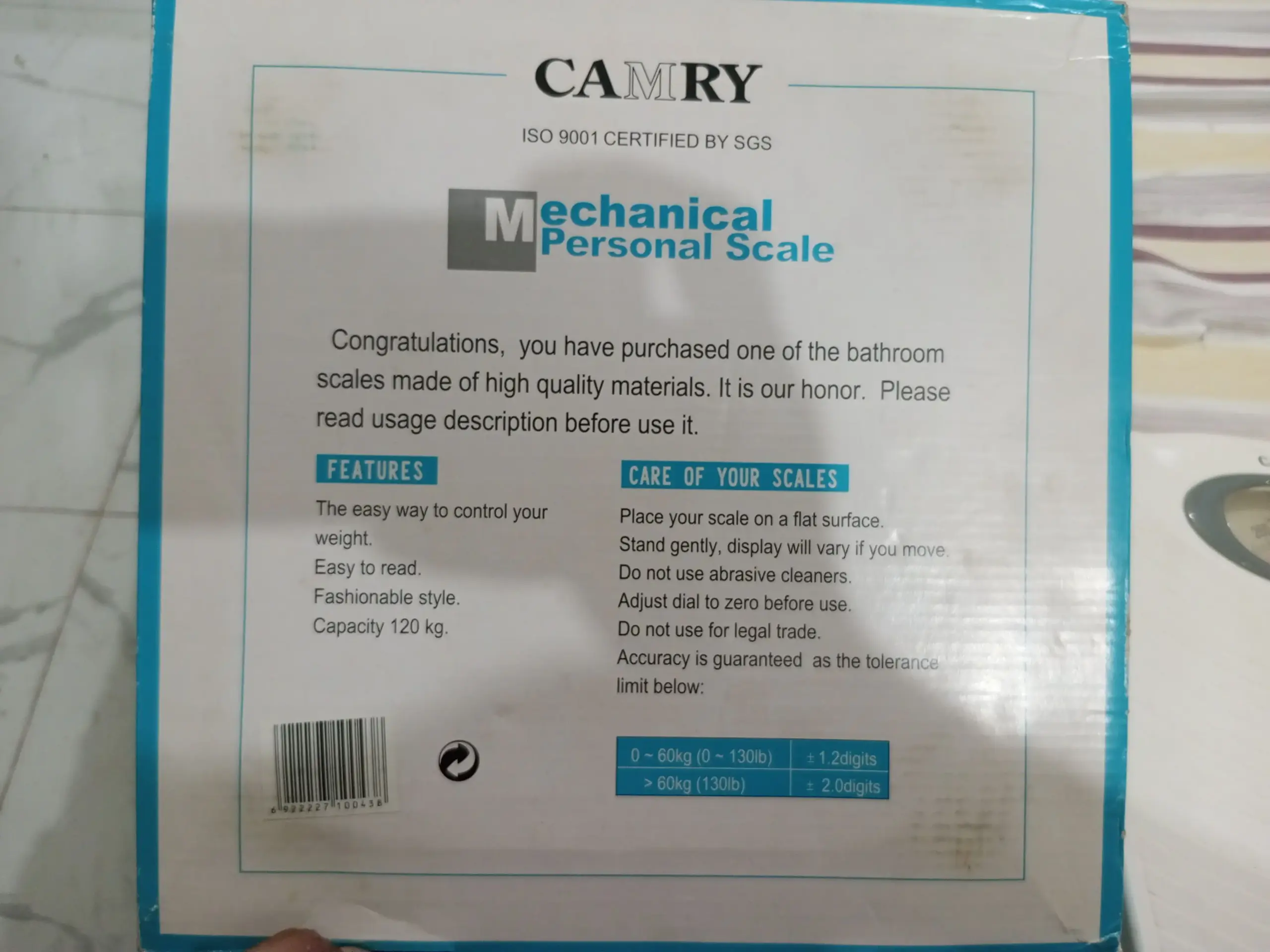Camry body weight machine