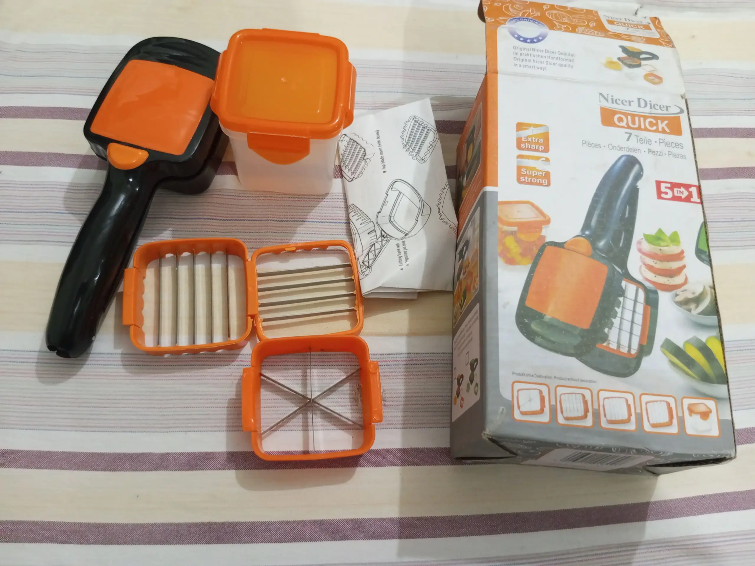 Nicer Dicer Quick 7 pieces (5 in 1) vegetable slicer