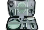 Complete Pet Grooming Kit – 2-in-1 Slicker Brush, Safety Nail Clipper & Detangling Brush S