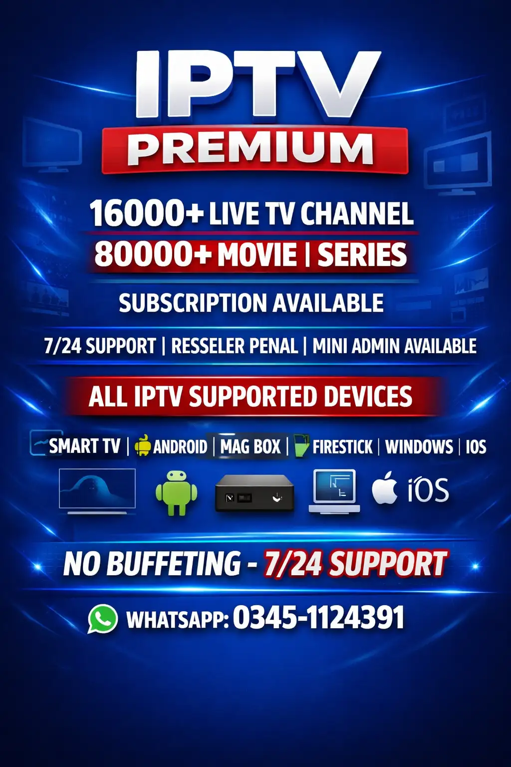 🚀 IPTV Premium Package | 16,000+ Channels | 80,000+ Movies | Free Trial