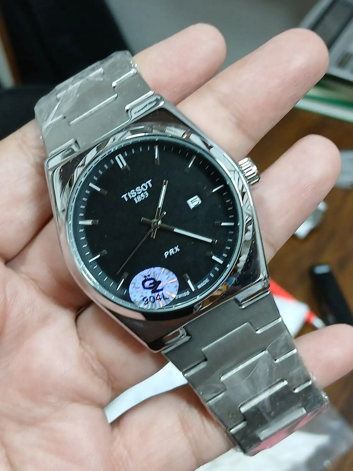 TISSOT BLACK DIEL WITH SAPPHIRE GLASS
